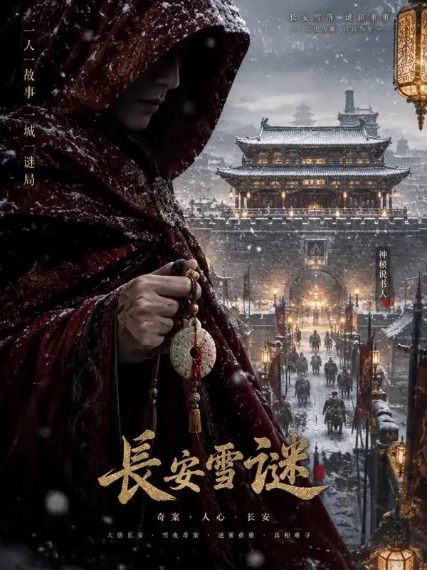 《银面具·宫墙夜雪》短剧封面，古装题材，共50集